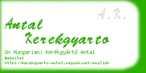 antal kerekgyarto business card